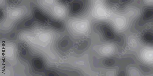 Abstract topographical contour map pattern in grayscale with purple outlines, depicting organic shapes and elevation variations for graphic design