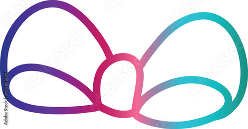 Gradient Bow Tie Ribbon