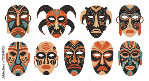 African Tribal Masks - A Collection of Cultural Art.
