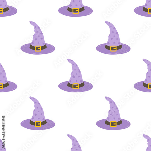 halloween witch hat seamless pattern, design for wallpaper, textile and background