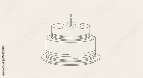 simple cake illustration