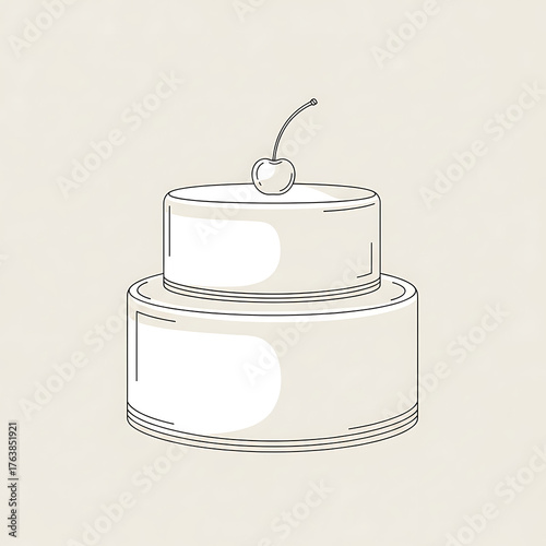 simple cake illustration