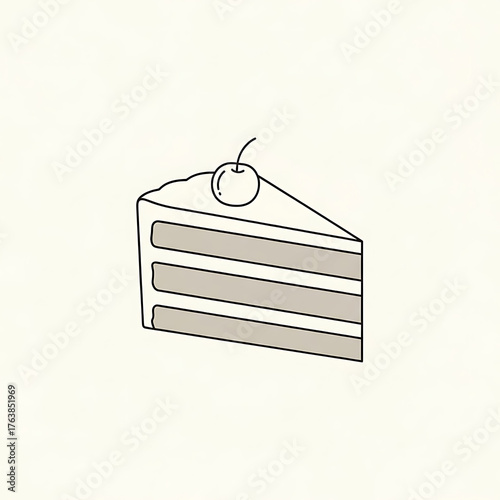simple cake illustration