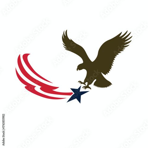 eagle with flag