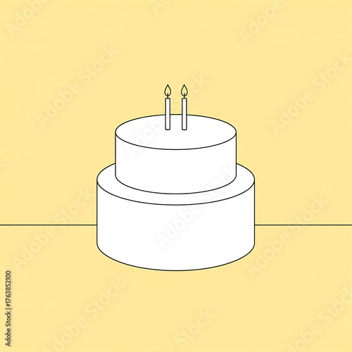 simple cake illustration