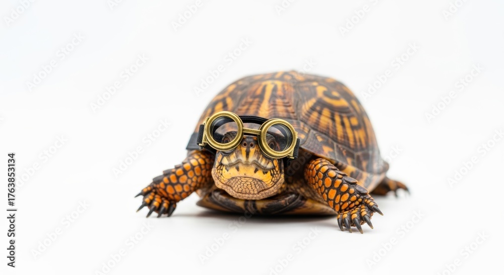 Fototapeta premium tiger, wearing, goggles, tiger wearing goggles, head, googles on head, animal goggles, tiger goggles, white background, animal