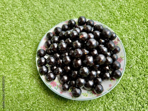 Jabuticabas frescas e brilhantes, colhidas do pé, exibem toda a riqueza e o sabor autêntico do Brasil. Frutas tropicais cheias de cor, frescor e natureza em cada detalhe.