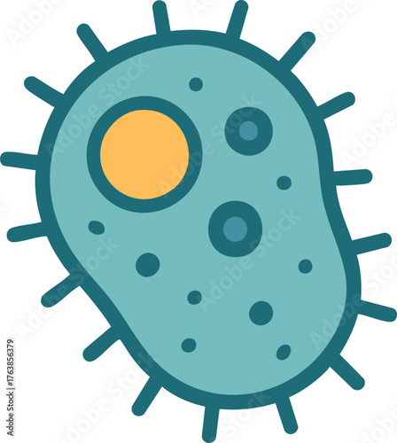 Micro Cell Icon Representing Biology and Microscopic Organisms