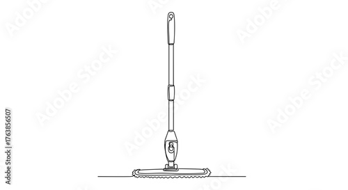 Steam mop for cleaning floors in modern minimalist style  