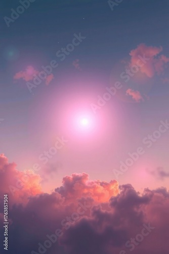 sunset sky with clouds