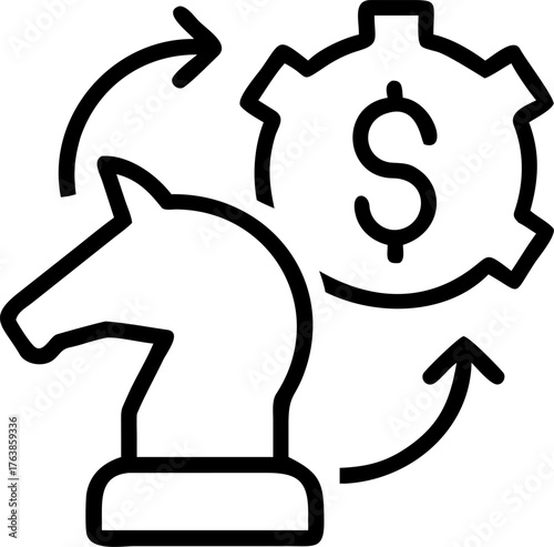 startup rocket, business launch, growth chart, investment hand, light bulb idea, target & arrow
business strategy, profit increase innovation gear, 