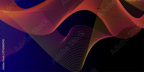 lines wave modern Technology abstract lines on white background. Undulate Grey Wave Swirl. Various geometric monochrome printing raster patterns made of simple dots. Vector illustration.