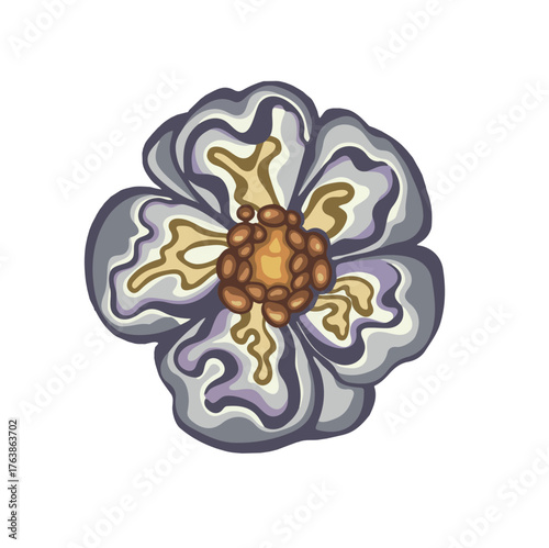 Fig flower bright hand drawn