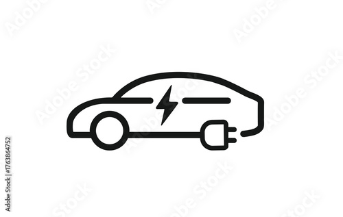 Electric Car Charging Station. Electric car refueling icon symbol. EV car, Green hybrid vehicles charging . 