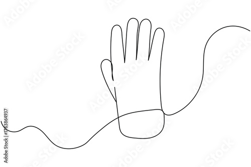 Hand drawn cozy mittens outline illustration for winter fashion and holiday design