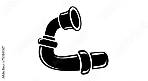 Black and white illustration of a plumbing pipe fitting.