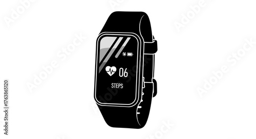 Fitness Tracker Smartwatch with Heart Rate Monitor and Step Counter.