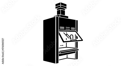 Illustration of a Fume Hood for Laboratory Safety and Ventilation.