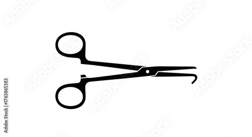 Surgical Instrument Silhouette Vector Illustration.