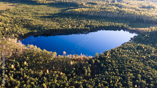 Lake Gejukas in the middle of forest