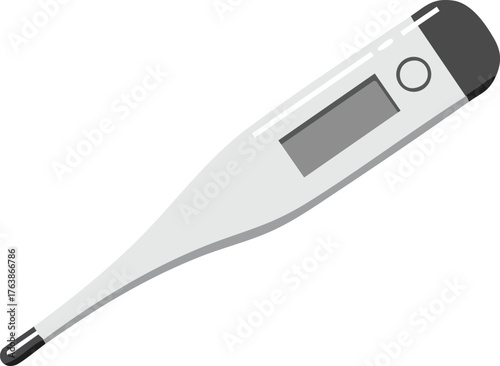 Digital thermometer for accurate temperature measurement in medical and health care settings vector illustration 