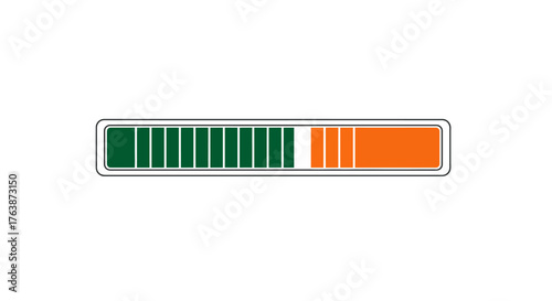 Visualizing Computational Progress: Microscopic Loading Bar Illustrates AI Processing and Digital Transformation