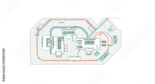 Streamlined Digital Solutions: Minimalist Vector Art for Modern UX/UI Design and Corporate Presentations