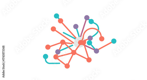 Modern AI and Data Strategy Vector: Minimalist Flat Design for Digital Transformation and Future Business Solutions