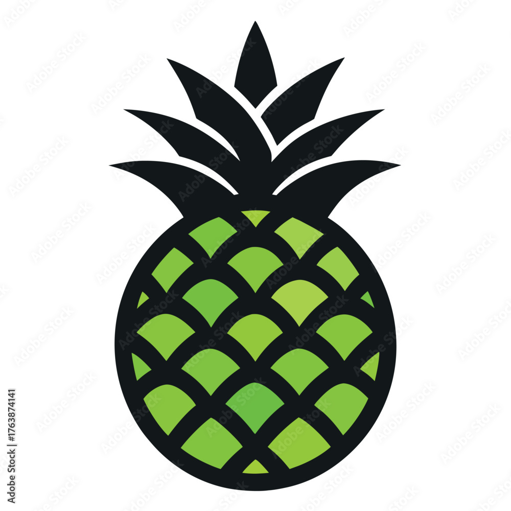 Obraz premium pineapple vector illustration
