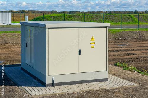 Fotografi New 10kV medium voltage compact transformer substation installed for power distr