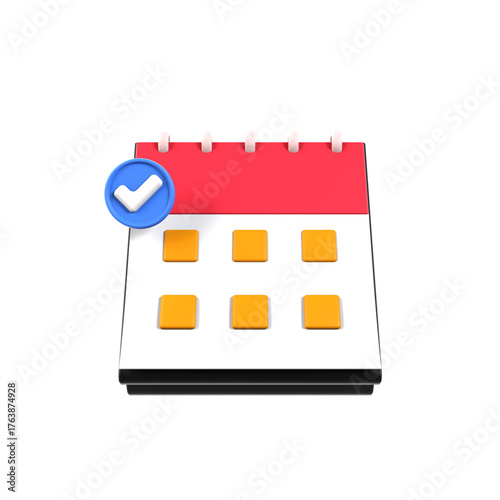 monthly calendar event 3d icon illustration