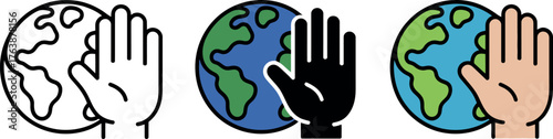 Protect the planet earth with your hands and make a positive impact for future