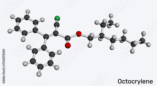 Принти на полотні Octocrylene molecule