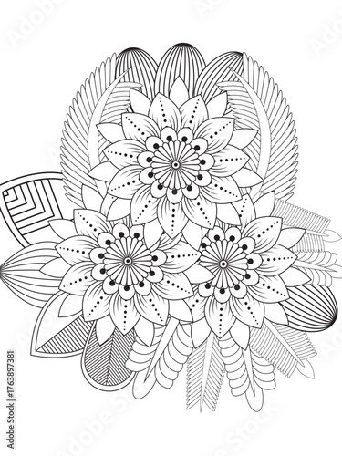 PrintFlowers Coloring Pages For Adules