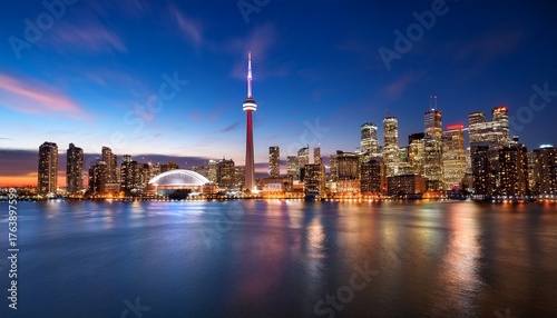 toronto cityscape at night