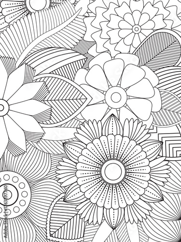 PrintFlowers Coloring Pages For Adules