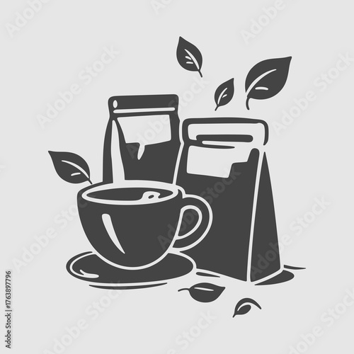 Packaged leaf tea for brewing