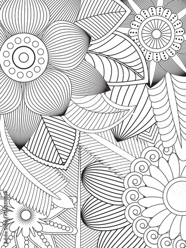 PrintFlowers Coloring Pages For Adules