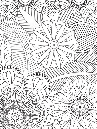 PrintFlowers Coloring Pages For Adules