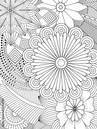 PrintFlowers Coloring Pages For Adules