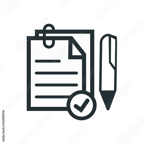 Vector Editable stroke.linear style sign for use web design,logo.Symbol illustration. attachment icon.