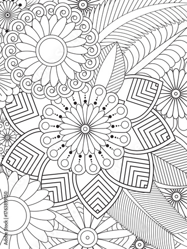 PrintFlowers Coloring Pages For Adules