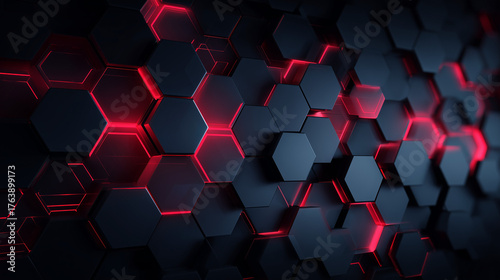 abstract background with hexagons