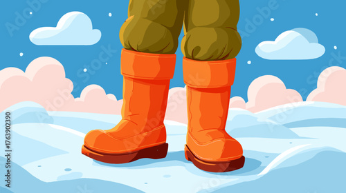 Boots and snow pants