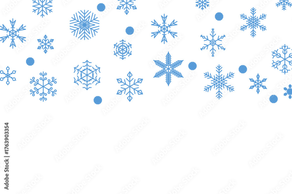 Fototapeta premium Snowflake set on isolated background. Isolated snowflake vector icon logo snow Xmas character symbol collection. Frost background. Christmas icon. Happy New Year 2026. Vector illustration