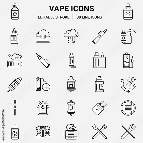 Cloud Computing and Network Infrastructure Technology Icons Set