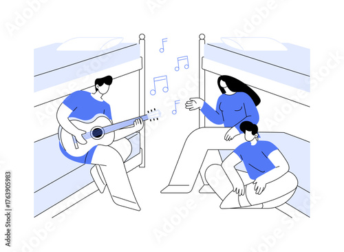 Hostel life isolated cartoon vector illustrations.
