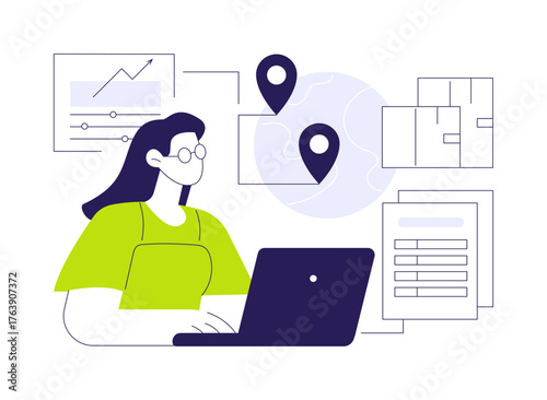 Ex declaration abstract concept vector illustration.