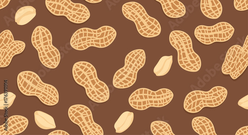 Peanut Pattern - A Delicious and Nutritious Food Background.