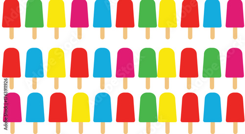 Colorful Popsicles Array - A Refreshing Summer Treat.